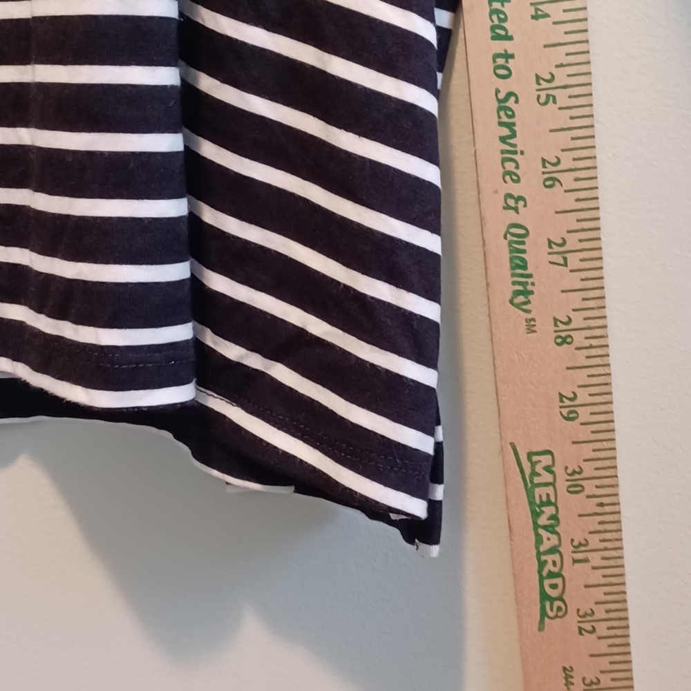 PHILOSOPHY Striped Short Sleeve Top Black & White Stripes Womens Size 2X Comfort - Picture 7 of 7